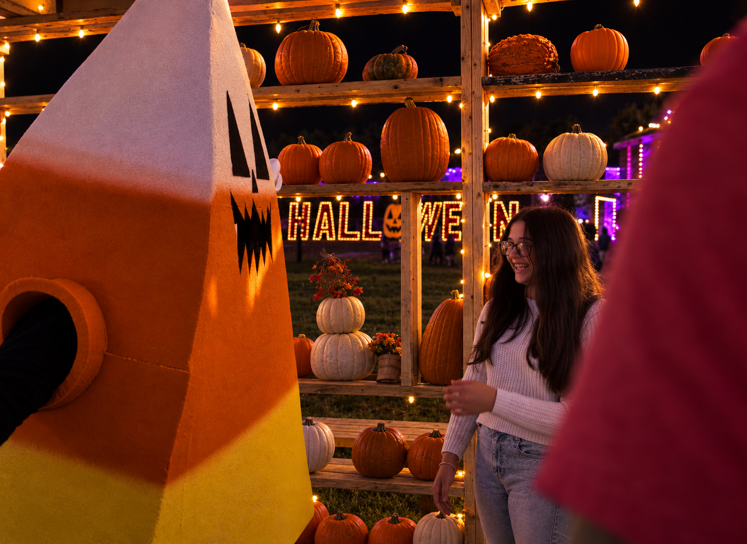 Guests enjoying the fall atmosphere at The Great Halloween Festival